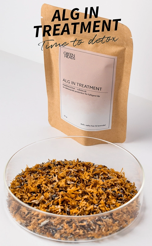 Merilevähoito hiuksille - Alg in Treatment tuotepakkaus.